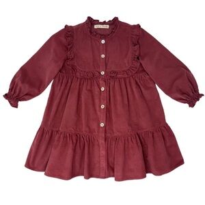 Charming Kids Casual Dress in Deep Pink